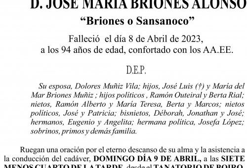 ESQUELA   José María Briones Alonso