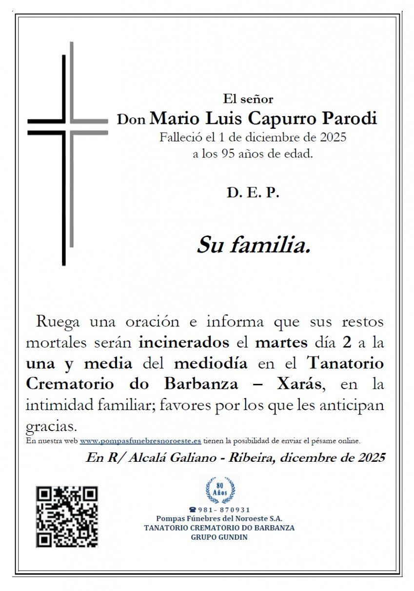 Capurro Parodi, Mario Luis