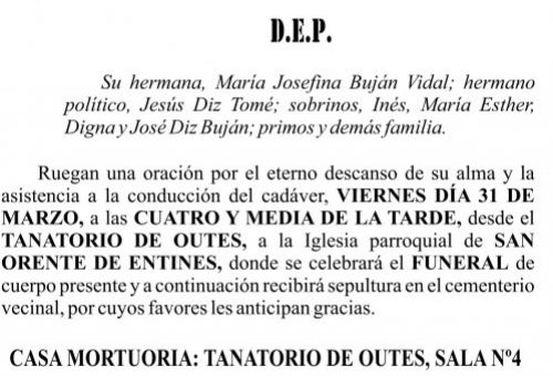 23 03 ESQUELA   José Buján Vidal