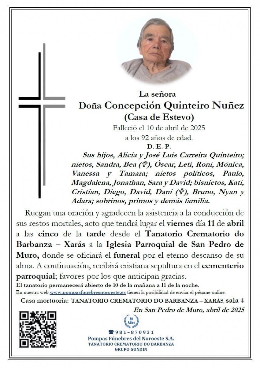 Quinteiro Nuñez, Concepcion
