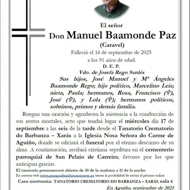 Baamonde Paz, Manuel