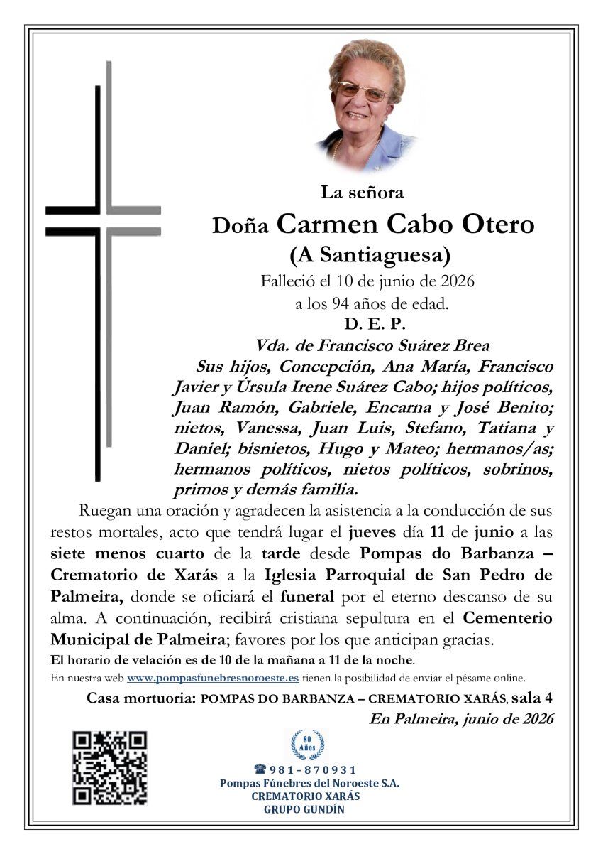 INSPECCIÓN XARÁS Palmeira CARMEN CABO OTERO