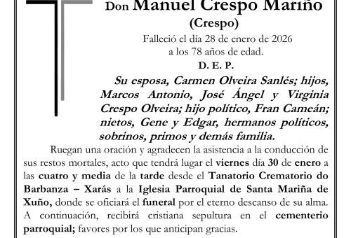 ESQUELA Manuel Crespo Mariño