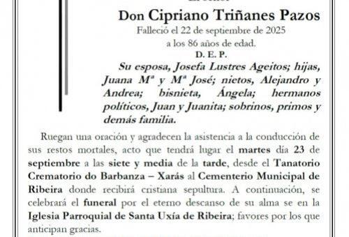 Triñanes Pazos, Cipriano