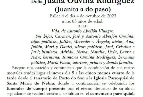 Ouviña Rodriguez, Juana