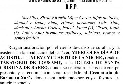23 07 ESQUELA    JUAN JOSÉ LÓPEZ SOCAS