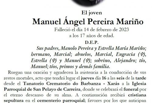 Pereira Mariño, Manuel Ángel