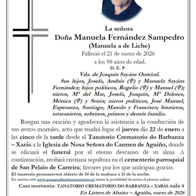 Fernandez Sampedro, Manuela