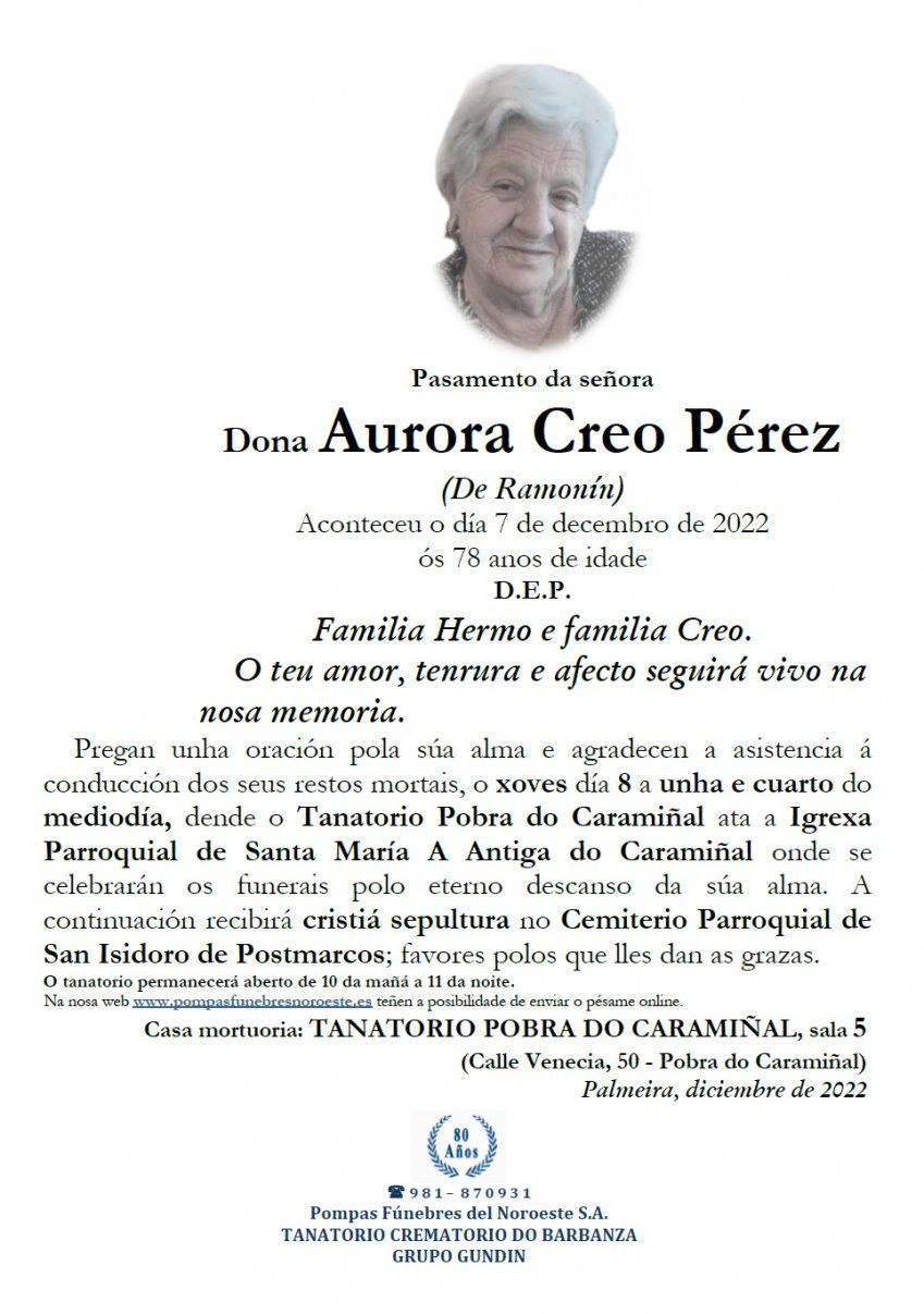 Creo Pérez, Aurora