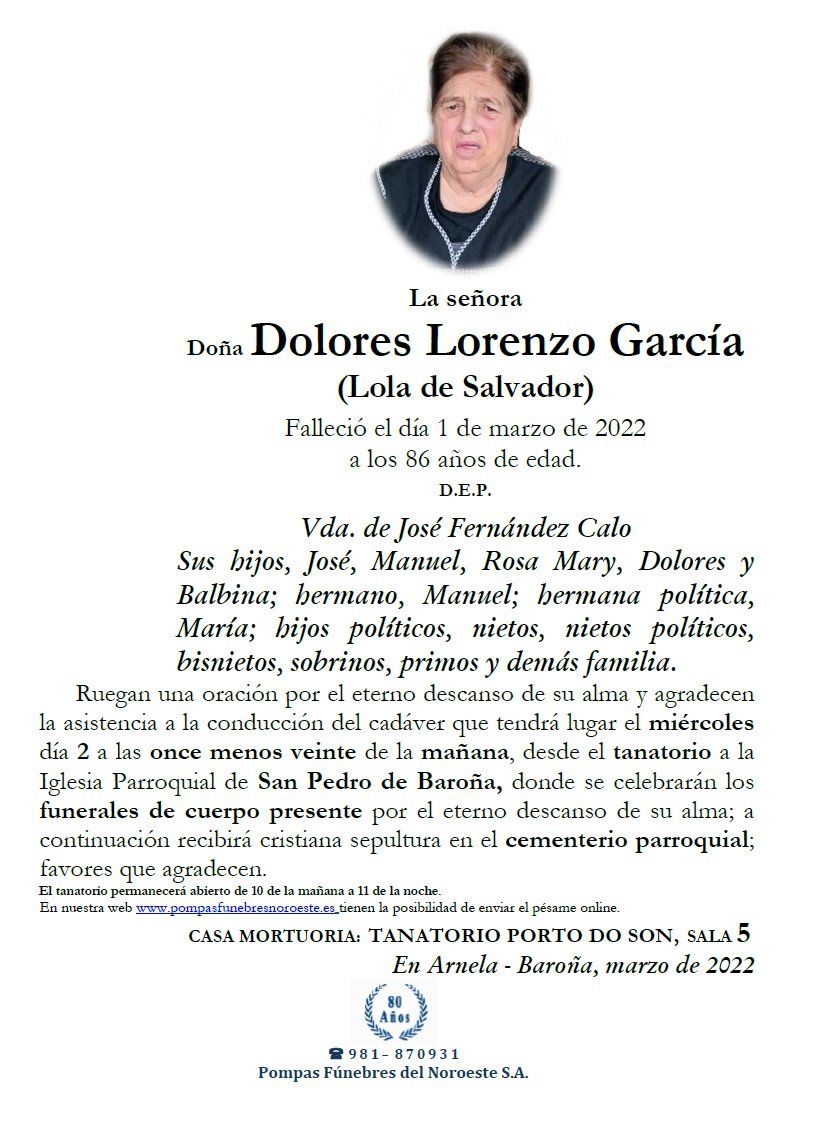 Lorenzo Garcia, Dolores.jpg