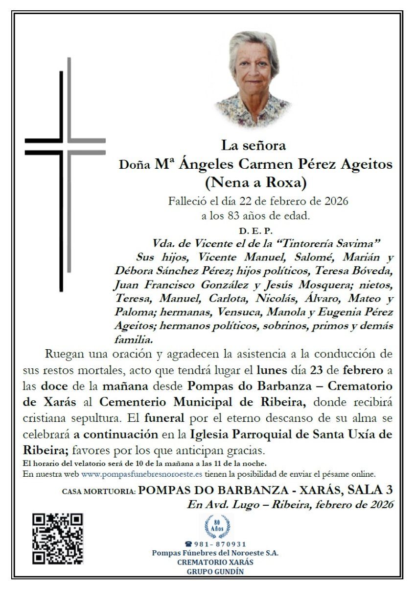 Perez Ageitos, M Angeles Carmen