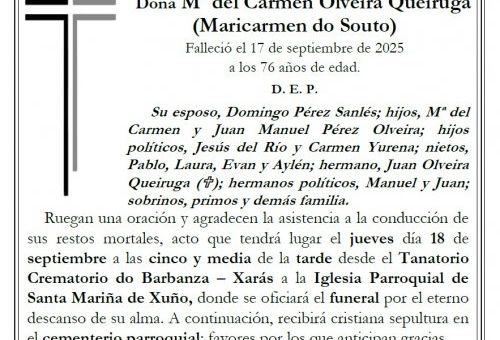 Olveira Queiruga, Maria del Carmen