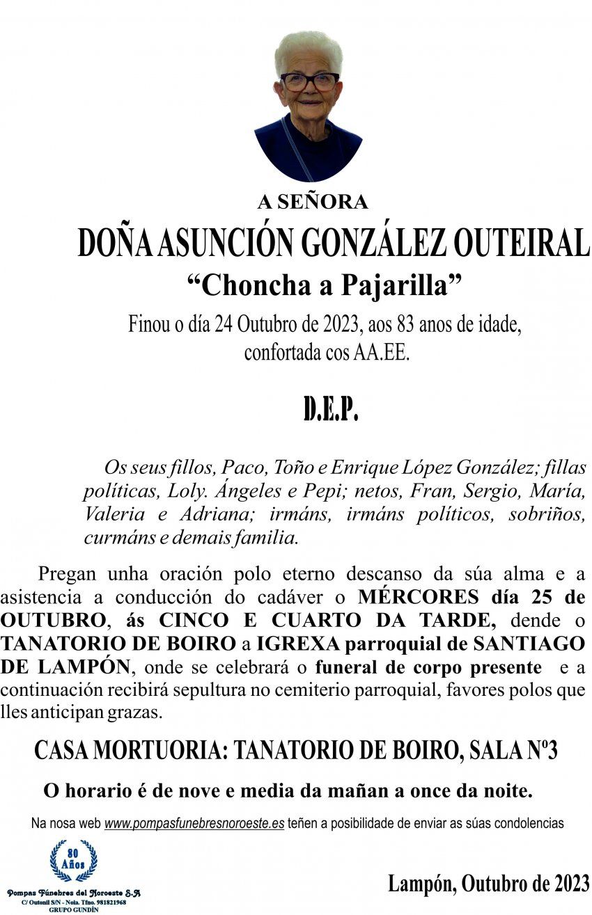 10 23 Esquela Asunción Gonzlez Outeiral