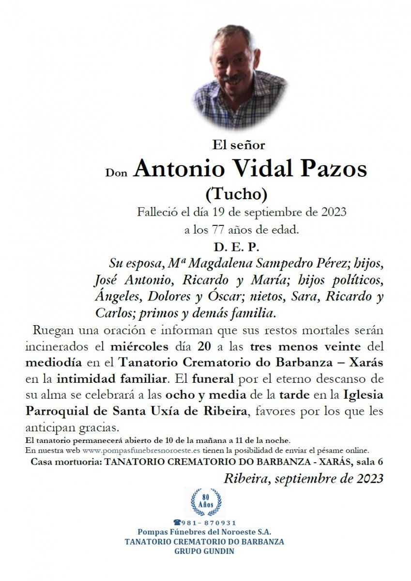 Don Antonio Vidal Pazos