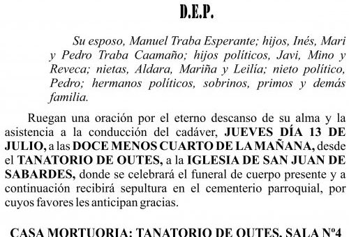 23 07 ESQUELA    Lucila Caamaño López