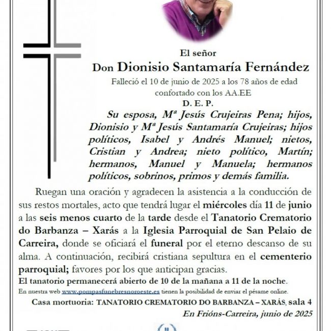 Santamaria Fernandez, Dionisio
