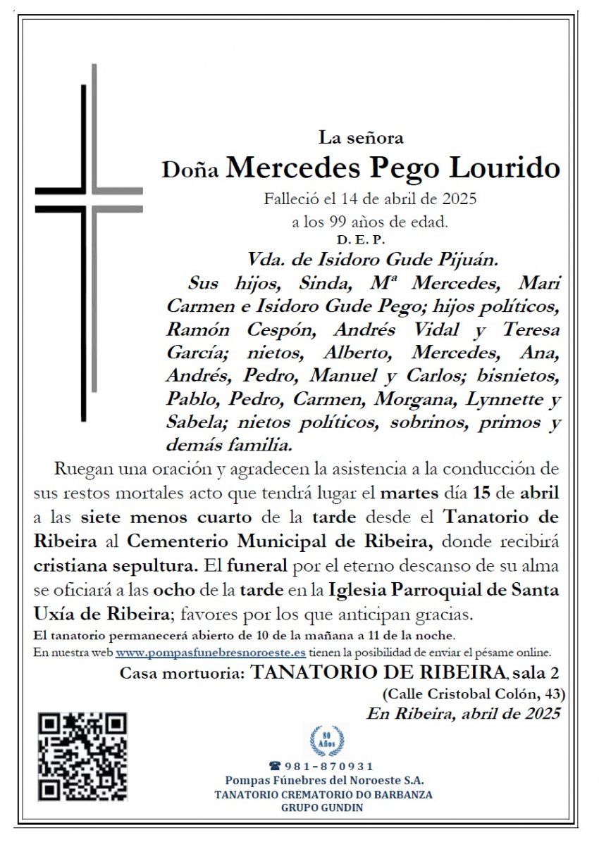 Pego Lourido, Mercedes