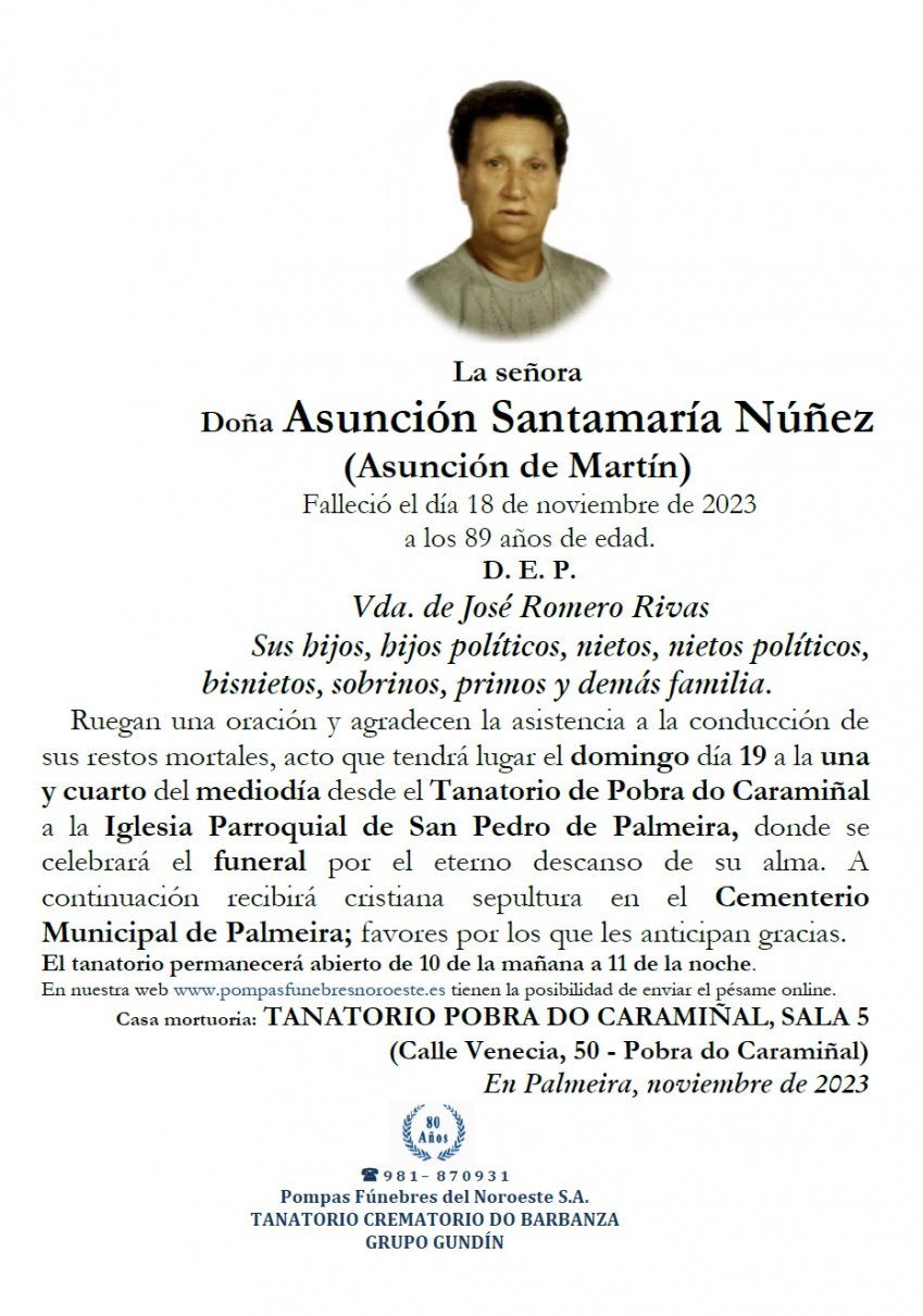 Santamaria Nuñez, Asuncion