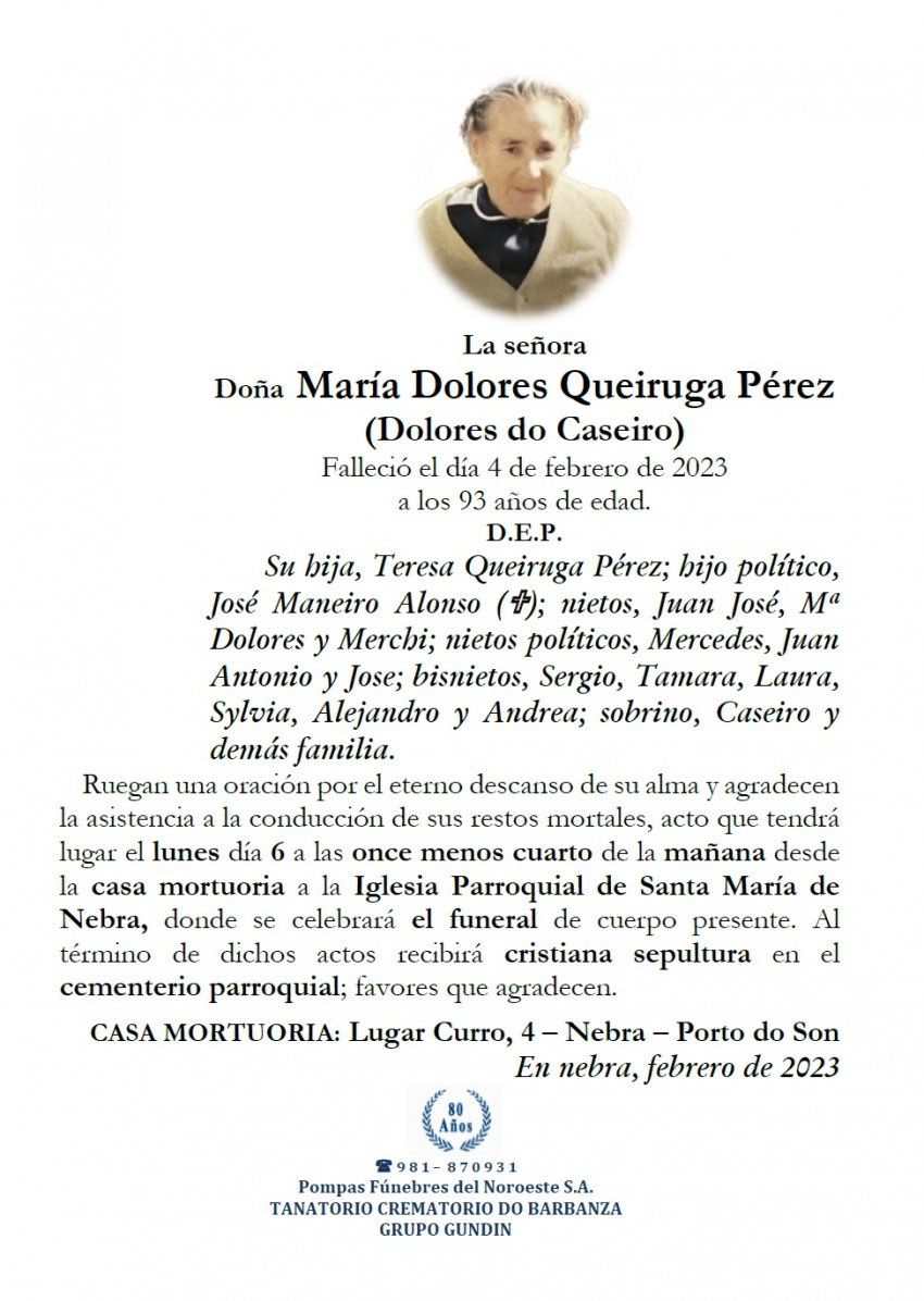 Queiruga Pérez, María Dolores