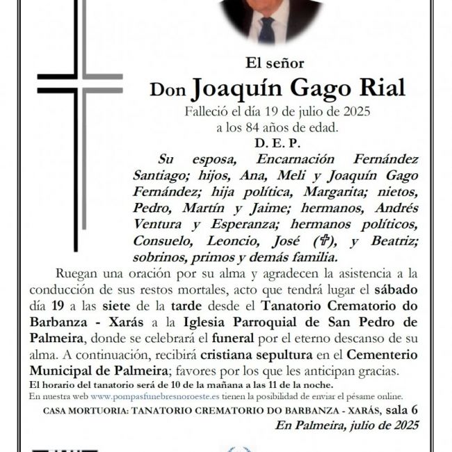 Joaquin Gago Rial