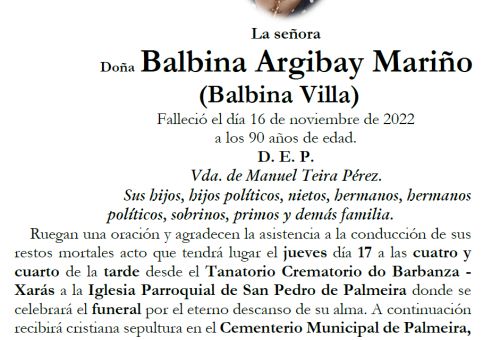 Argibay Mariño, Balbina.png