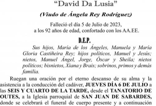 07 23 Esquela, David Castiñeira Dominguez