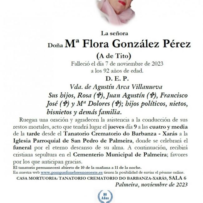 Gonzalez Perez, Mª Flora