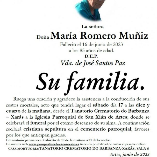 Romero Muñiz, Maria