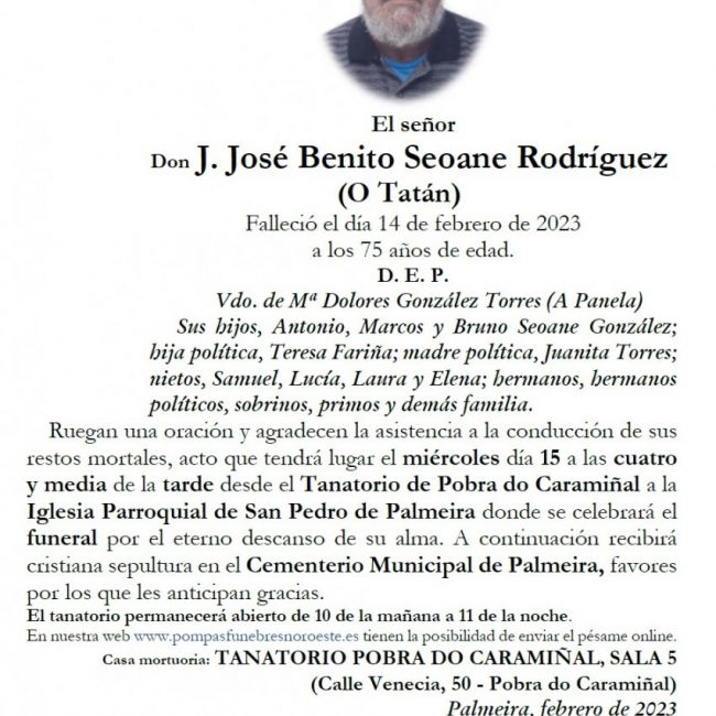 Seoane Rodríguez, J José Benito