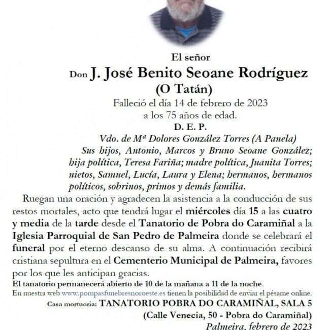Seoane Rodríguez, J José Benito
