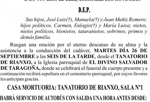 09 23 Esquela HerminiaMuñiz Romero
