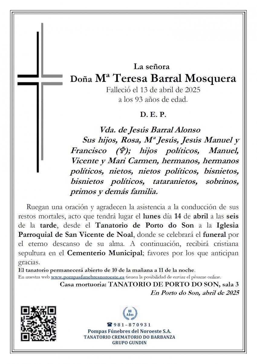 Mª Teresa Barral Mosquera