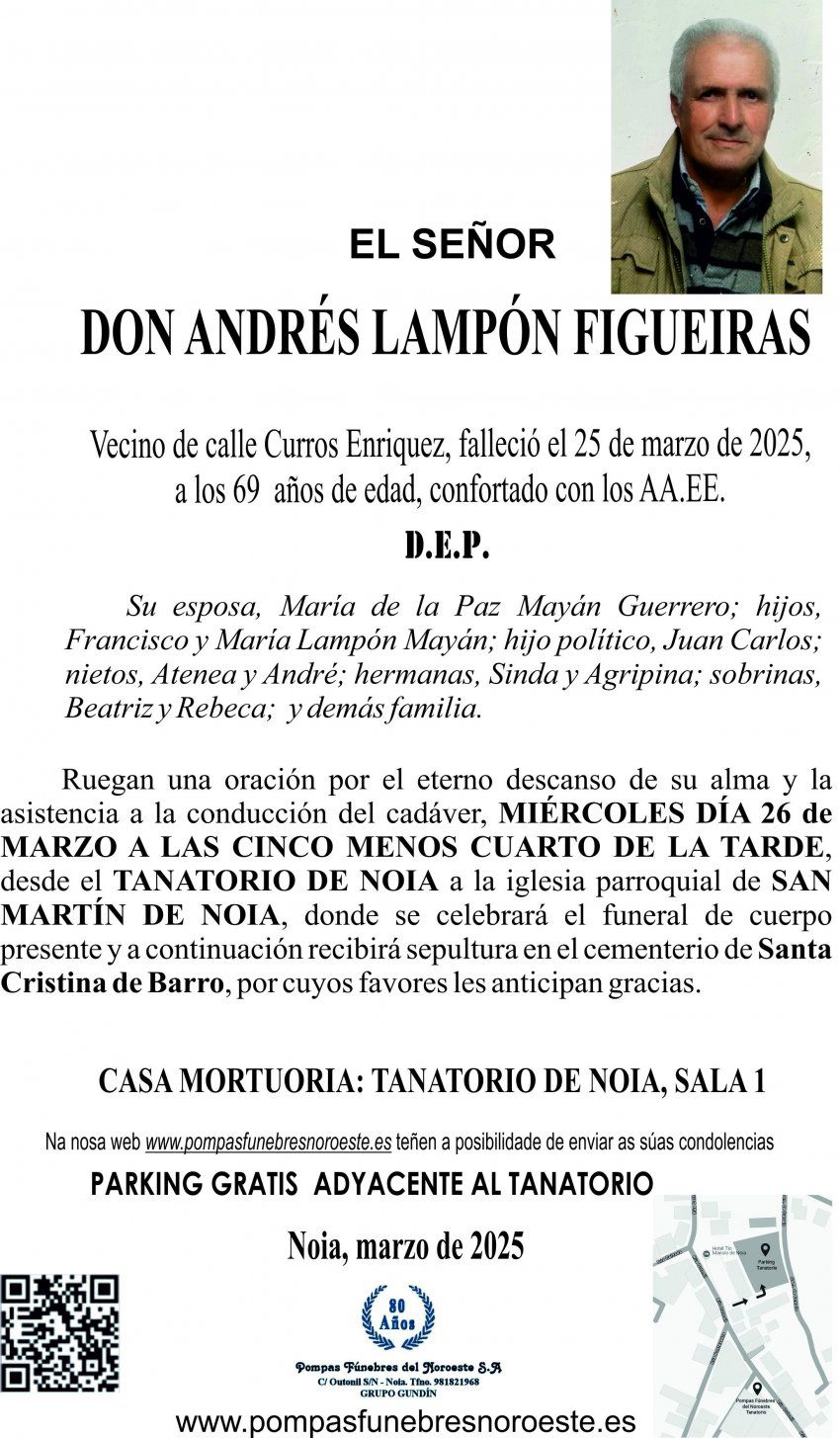 Esquela  2025 andres lampon figueiras