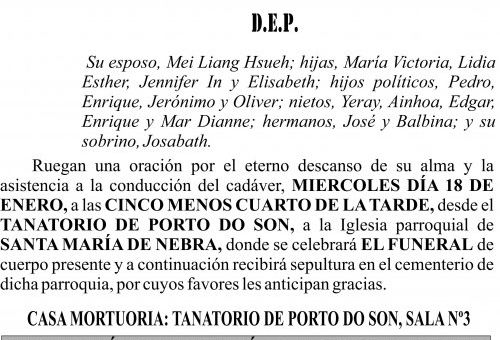 23 01 ESQUELA María Benita Lema Santiago