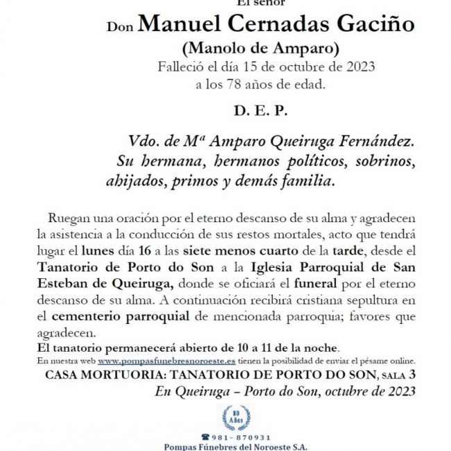 Cernadas Gaciño, Manuel