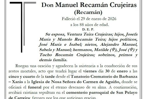 Recaman Crujeiras, Manuel