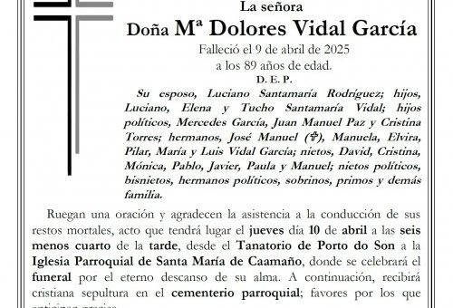 Mª Dolores Vidal García