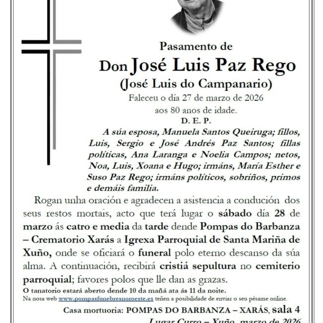 Paz Rego, Jose Luis
