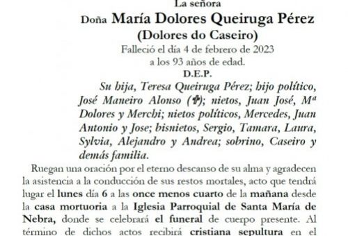 Queiruga Pérez, María Dolores