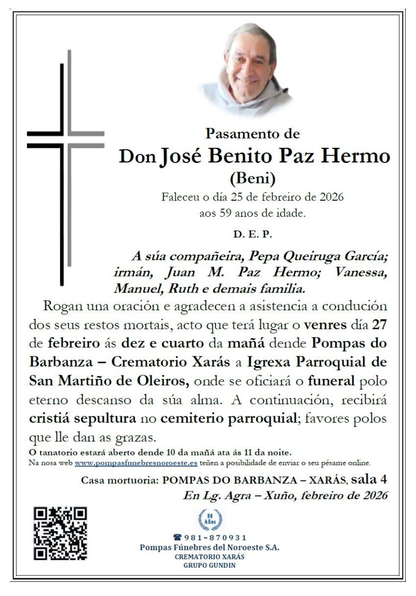 Paz Hermo, José Benito
