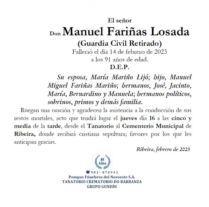 Fariñas Losada, Manuel
