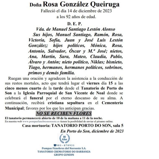 González Queiruga, Rosa