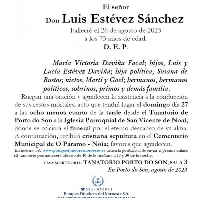 Estevez Sanchez, Luis