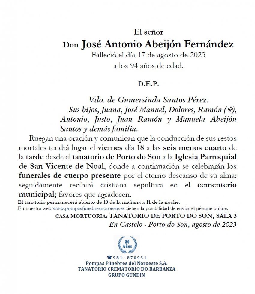Abeijon Fernandez, Jose Antonio