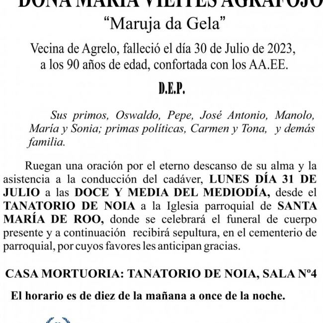 07 23 Esquela, María Vieites Agrafojo