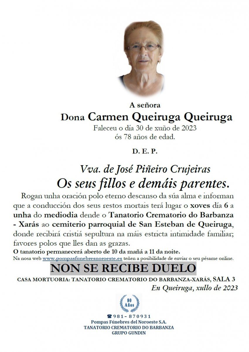 Queiruga Queiruga, Carmen