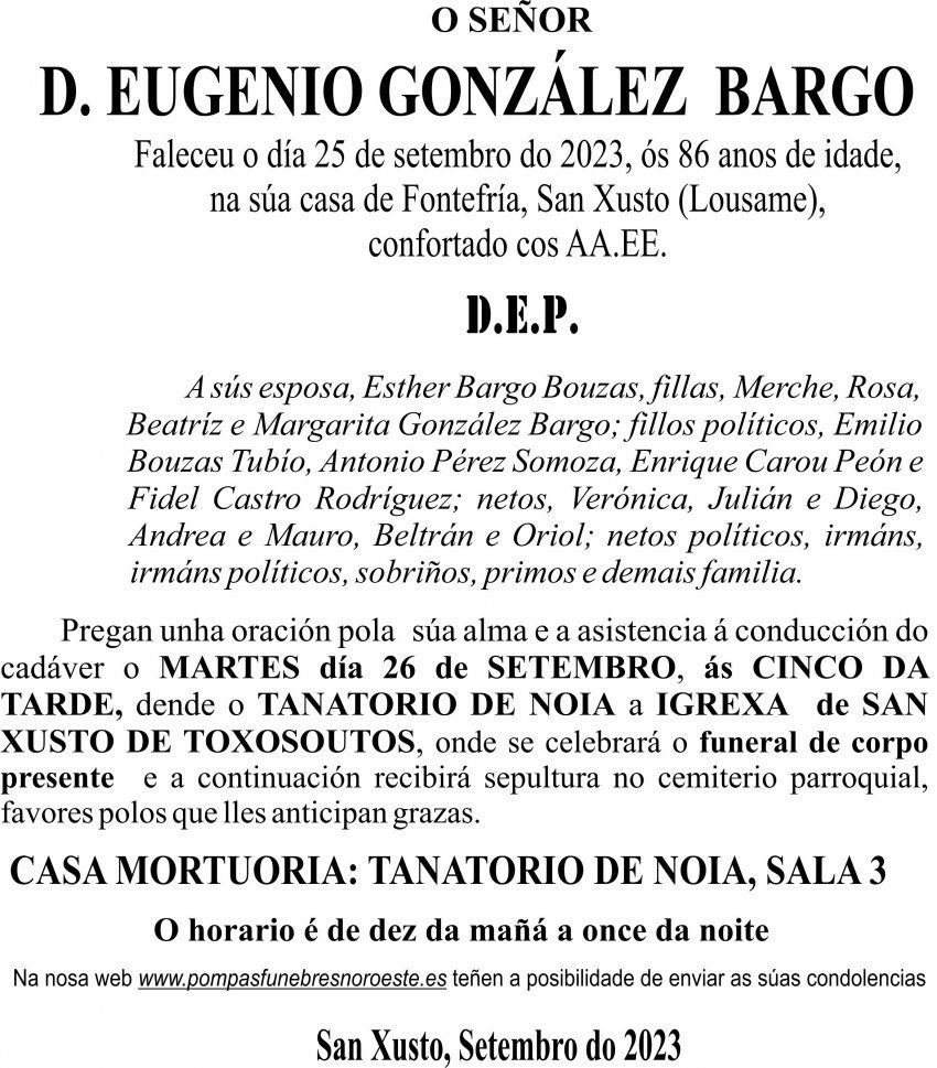 ESQUELA GALEGO 09 23   González Eugenio Bargo