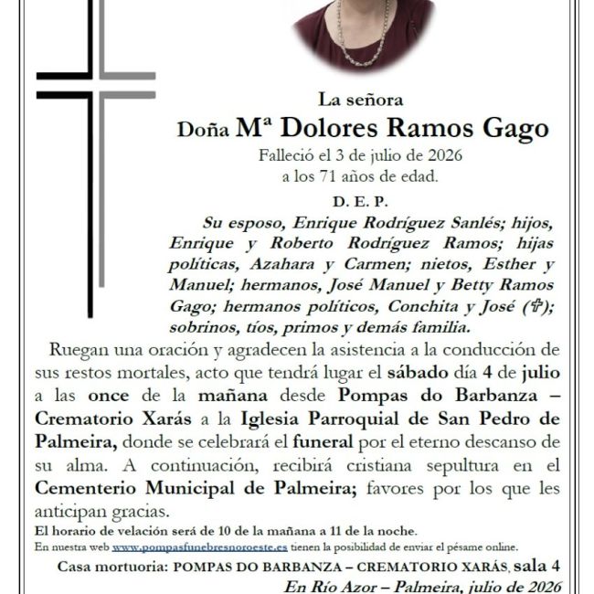 Ramos Gago, M Dolores