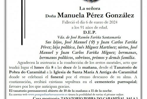 MANUELA PÉREZ GONZÁLEZ