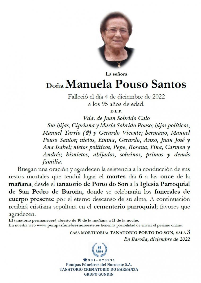 Pouso Santos, Manuela